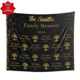 Family Reunion Backdrop Step Repeat Family Tree Banner - iJay Backdrops