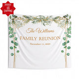 Greenery Family Reunion Party Backdrop - iJay Backdrops