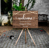 Rustic Wood Wedding Welcome Sign