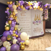 Fairytale Party Backdrop Red Floral Princess Castle Decor First Birthday Storybook Banner Baby Shower Photobooth Bridal Shower Party Prop