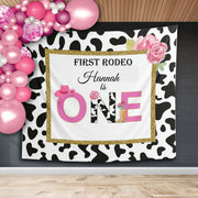 Girl First Rodeo Birthday Backdrop