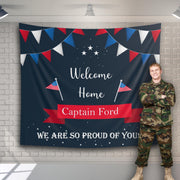 Welcome home military backdrop