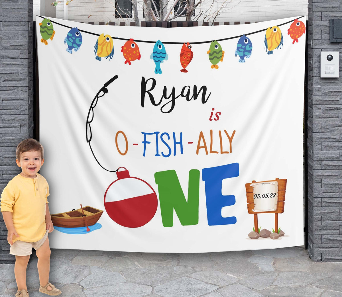 Fishing Banner Reel in the Fun Party