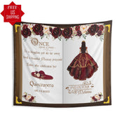 Floral Red Dress Quiñceanera Banner