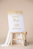 Gold Glitter Male Female Birthday Party Decoration