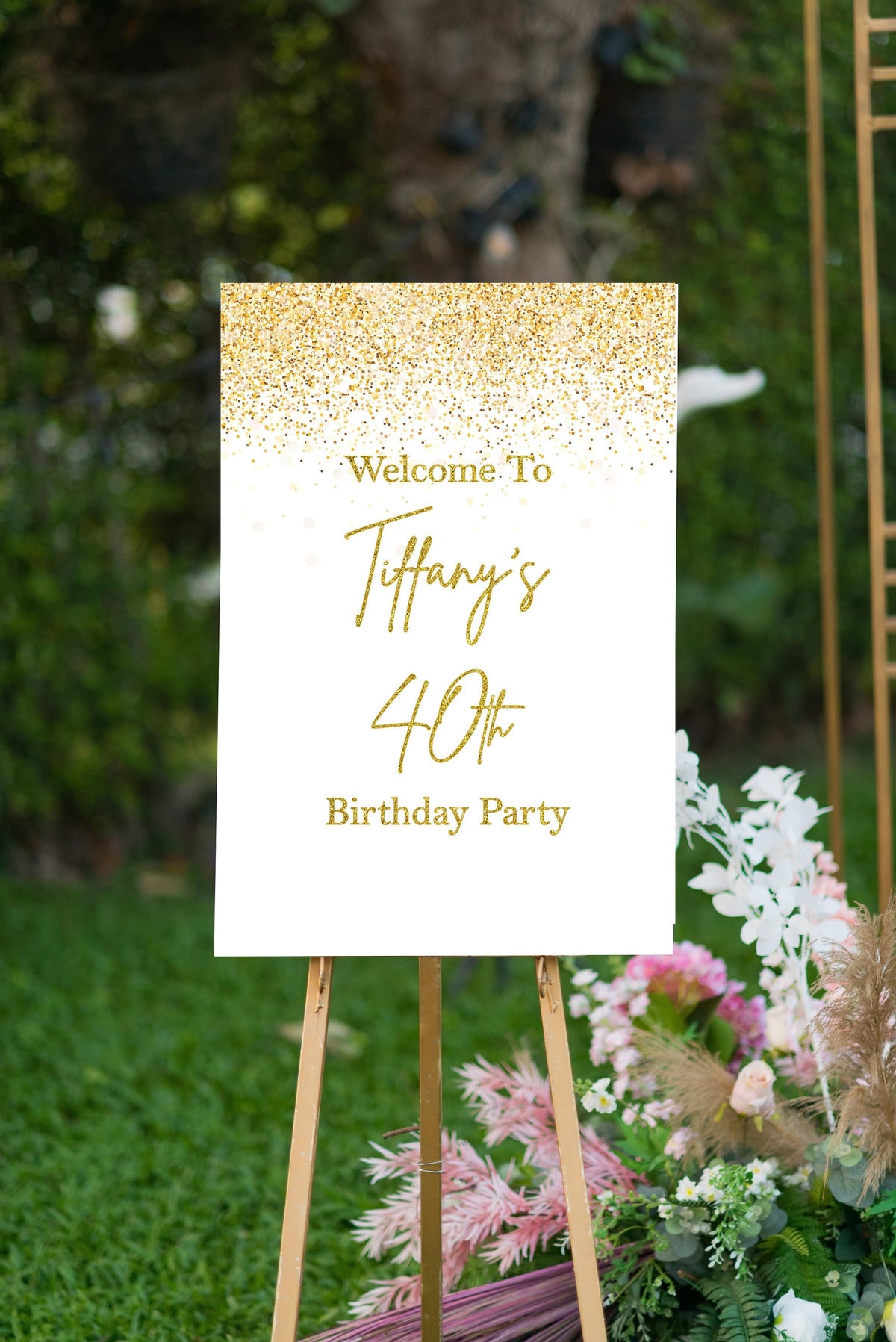 Printed Personalized Birthday Party Welcome Sign