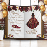 Burgundy Mexican Princess Birthday Backdrop