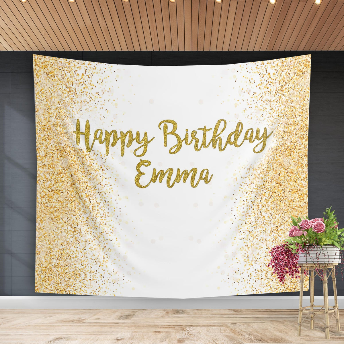 Custom Text Backdrop