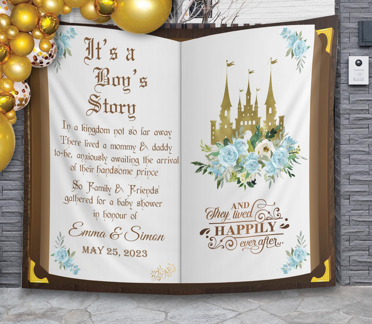 Boy Story Baby Shower Backdrop