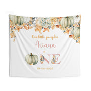 Blush Pumpkin Boho 1st Birthday Backdrop