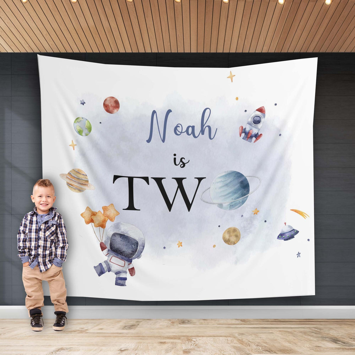 Outer Space Birthday Backdrop