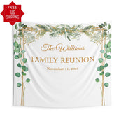 Greenery Family Reunion Backdrop Green Leaves Banner Family Get Together Party Family Thanksgiving Decoration Siblings Cousins Gathering
