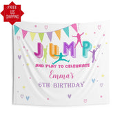 Trampoline Girls Party Bounce House Banner