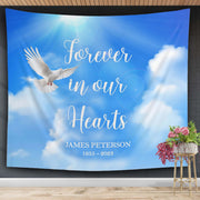 Memorial Banner Forever in our hearts Backdrop