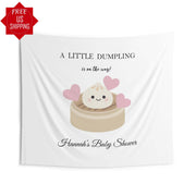 Little Dumpling on the Way Modern Baby Sprinkle Banner