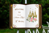 Printed Princess Birthday Welcome Sign