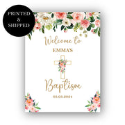 Printed Christening Religious Foamcore Sign