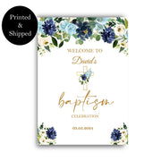 Foamboard Floral Welcome To The Baptism Poster