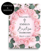 Girl Christening Religious Foamcore Welcome Sign