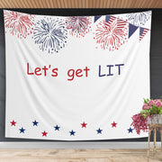 4th July Memorial Day Banner lets get lit