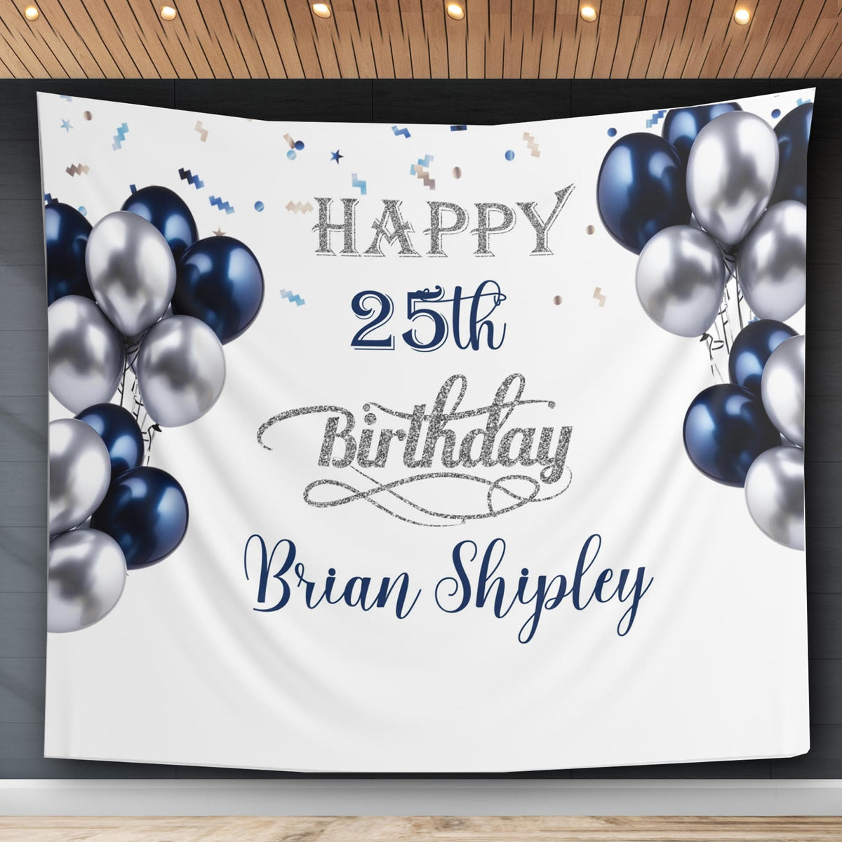 Personalized Happy Birthday Backdrop