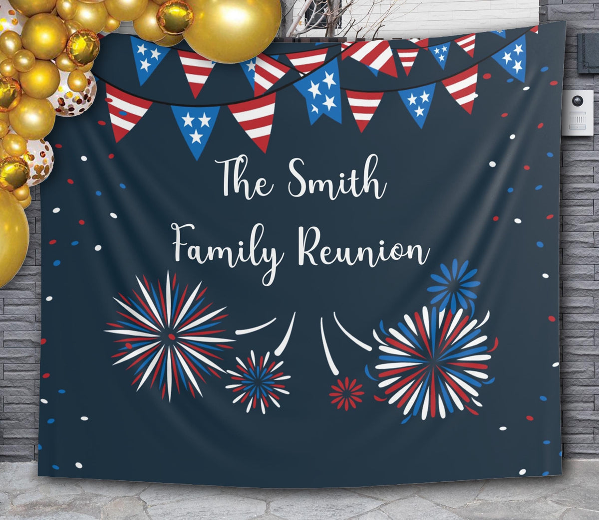 Independence Day Family Reunion Banner Custom