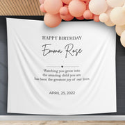 Minimalist Fabric Birthday Backdrop Custom Birthday Banner