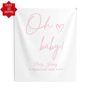 Custom Baby Sprinkle Banner Minimalist Modern Shower Decor Personalized Backdrop