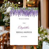 Lilac Wedding Decor Personalized Bridal Shower Sign