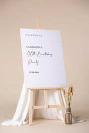 Personalized Party Welcome Poster Minimalist 30th 40th 50th Party Welcome Sign