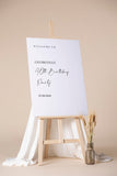 Personalized Party Welcome Poster Minimalist 30th 40th 50th Party Welcome Sign