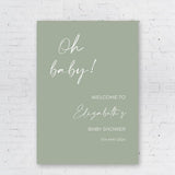 Baby Shower Foam Board Oh Baby Theme Sign Paper Poster Minimalist Welcome Sign Personalised Gender Neutral Decor Custom Name Baby Sprinkle