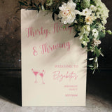 Thirty Flirty Thriving 30th Birthday Foamboard Pink Cocktail