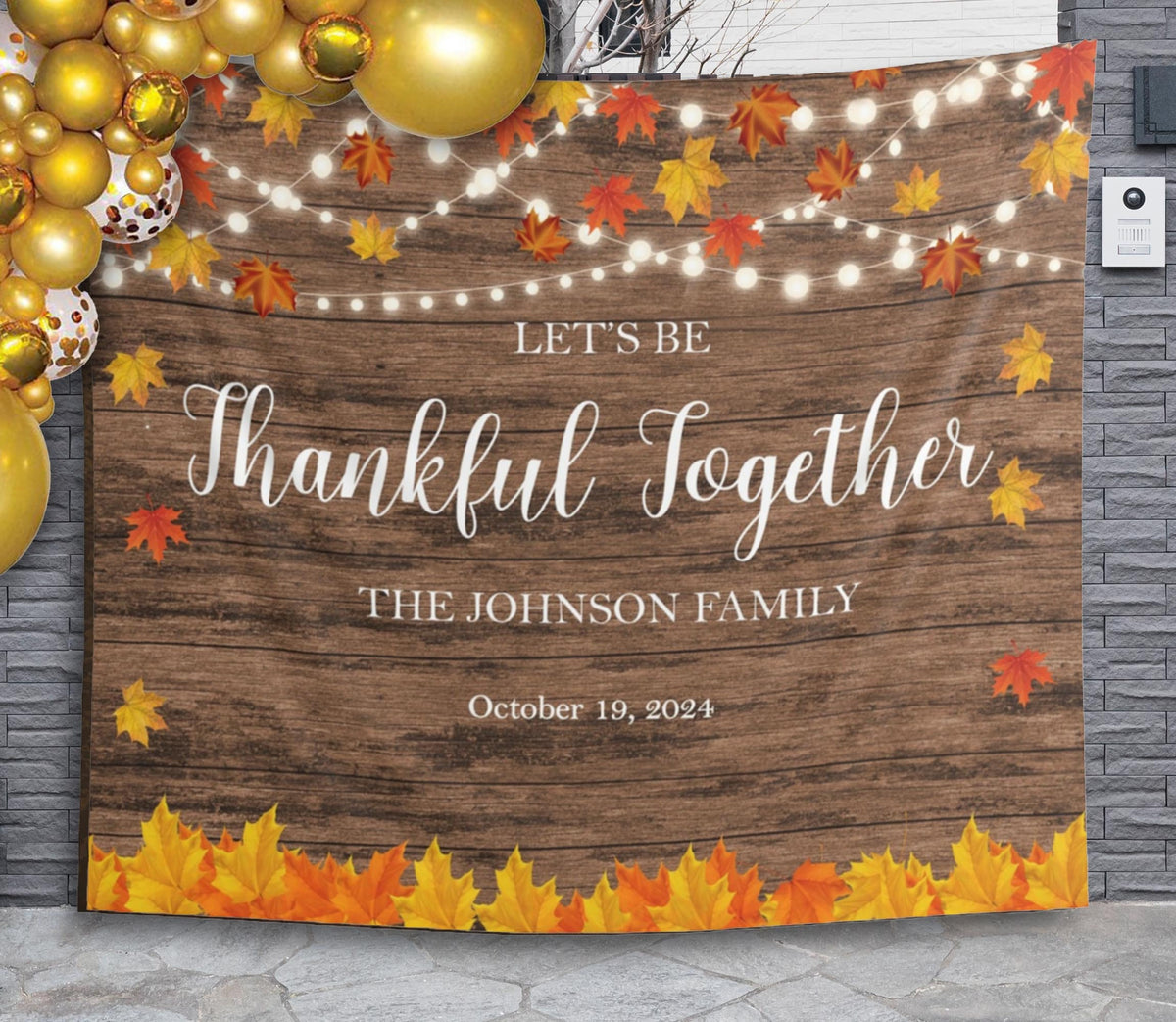 Thanksgiving Decor Fall Friendsgiving Backdrop Thankful Together