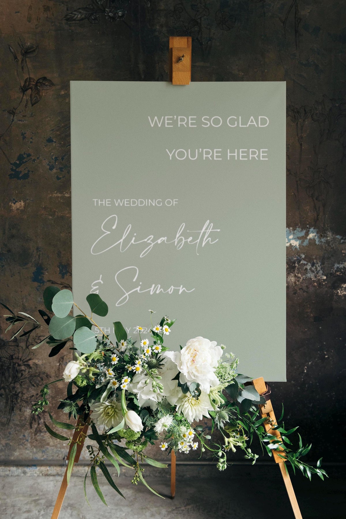 Sage Green Welcome Wedding Foam Board Sign Minimalist Welcome Wedding Poster