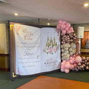 Girl First Birthday Rose Gold Birthday Backdrop Dusty Rose