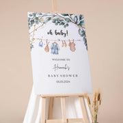 Greenery Baby Shower Foam Board Oh Baby Theme Sign Boy Clothes