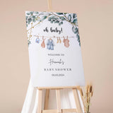 Greenery Baby Shower Foam Board Oh Baby Theme Sign Boy Clothes