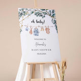Greenery Baby Shower Foam Board Oh Baby Theme Sign Boy Clothes