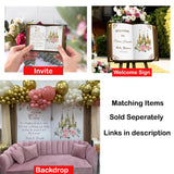 Princess Baby Shower Welcome Sign Printed Sign Royal Castle Book Sign Blush Floral Baby Shower Decoration Personalized Party Poster
