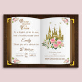 Princess Birthday Invitation Printed and Shipped Castle Party Invite Bulk Birthday Editable Fairytale Party invitation First Birthday Invite