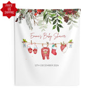 Baby Laundry Photobooth December Baby Shower Holiday Festive Baby Shower