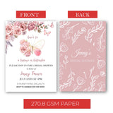 Butterfly Wedding Shower Invite Card Lifetime of Butterflies Bridal Brunch