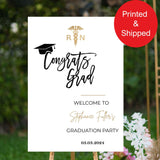 Nurse Graduation Party Decor Graduation Welcome Sign Foamboard RN Graduation Party Poster Class Of 2025 2024 Nursing Party Banner Printed