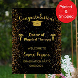 Grad Welcome Sign Doctor of Physical Therapy Graduation Foamboard PT Grad Decor Medical Student New Therapist 2025 Graduate Dr Name Poster