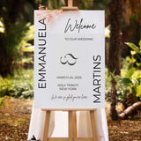 Modern Wedding Welcome Foamboard Sign Minimalist
