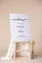 Wedding Signage Foamboard Minimalist Welcome Paper Poster Personalized Sign