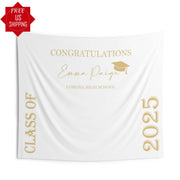 Twins Graduation Banner Class of 2025 Decor Graduation Party Backdrop Personalized Graduation Photo Booth Backdrop, High School Graduation