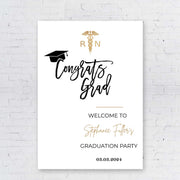 Nurse Graduation Party Decor Graduation Welcome Sign Foamboard RN Graduation Party Poster Class Of 2025 2024 Nursing Party Banner Printed