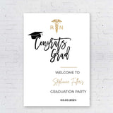 RN Grad Party Decor Nurse Graduation Welcome Sign Foamboard RN Graduation Party Poster Class Of 2025 2024 Nursing Party Banner Printed